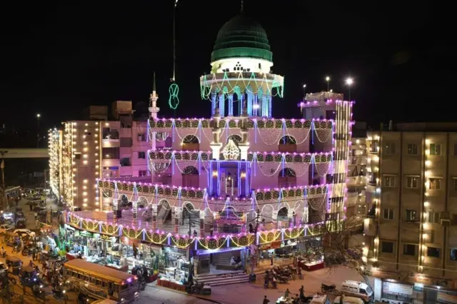 Mosquée à Karachi au Pakistan.