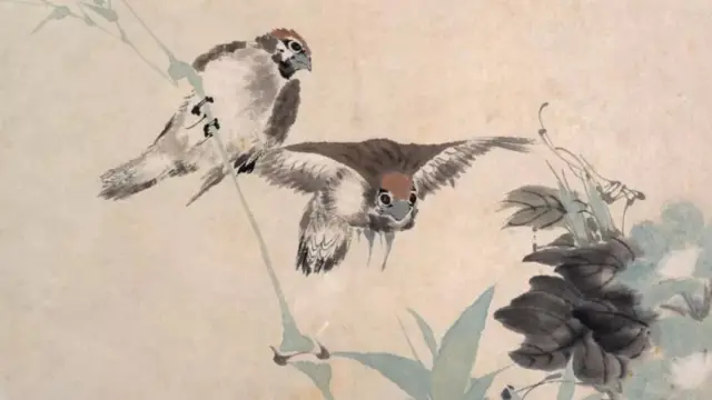 Lukisan burung gereja