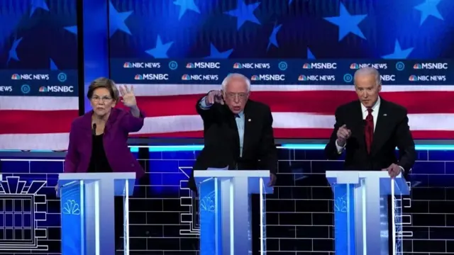 এলিজাবেথ ওয়ারেন, বার্নি স্যান্ডার্স, জো বাইাডেন