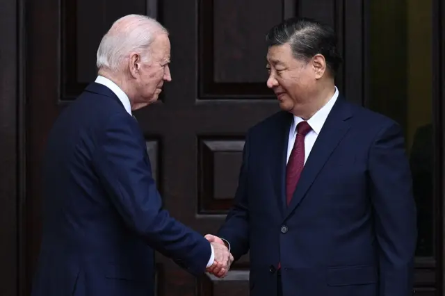 2023年11月APEC会议期间， 拜登在加州会见习近平。