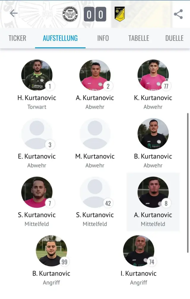 Постава Флорсхајма на мечу против Рупенхајма