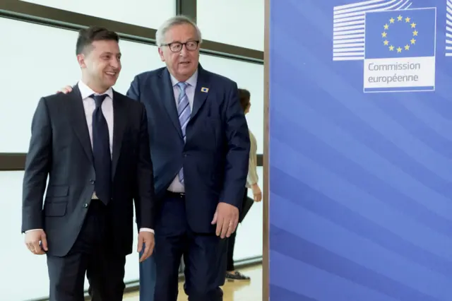 Володимир Зеленський та Жан Клод Юнкер