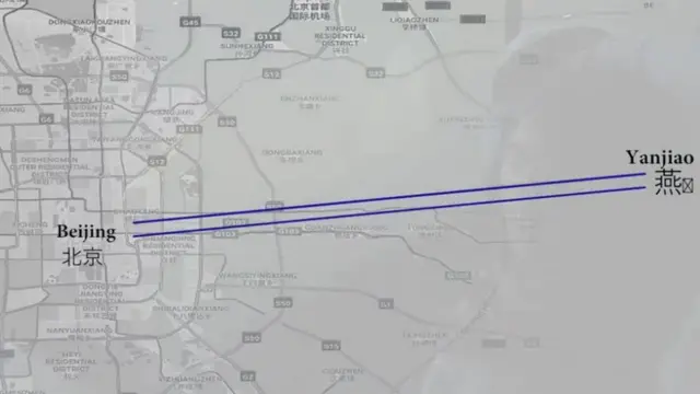 Pekin Yanjiao haritası