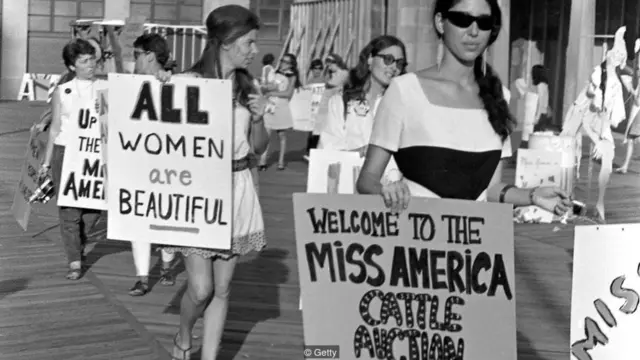 Scond-wave feminists protested the Miss America pageant in Atlantic City