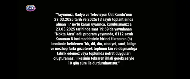 Sözcü TV ekranı