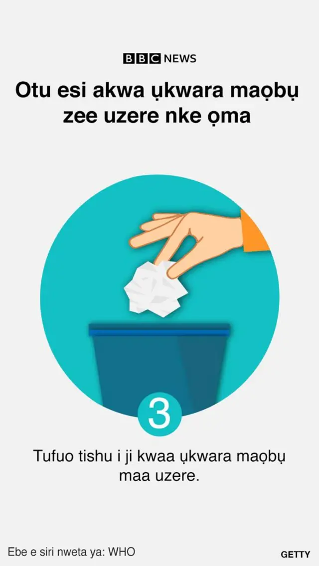 Tufuo tishu i jiri kpuchie ụkwara maọbụ uzere gị