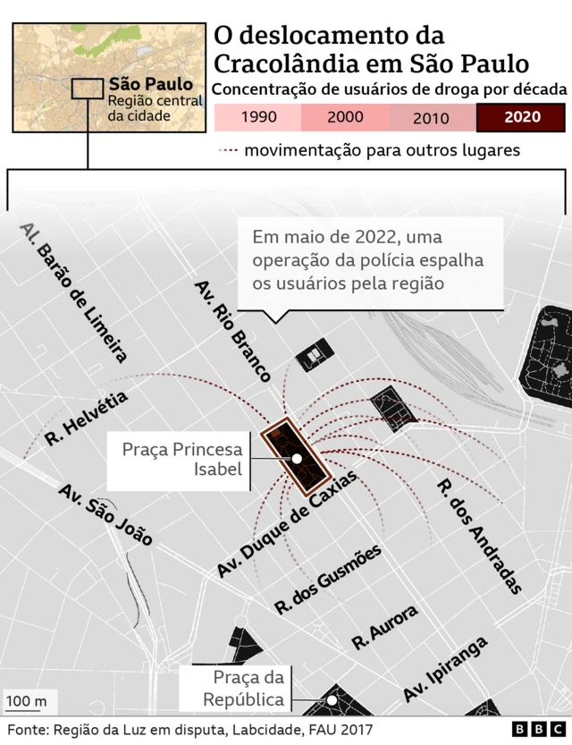 Mapa mostra como Cracolândia se espalhou após operação policialsuperbet apostas2022