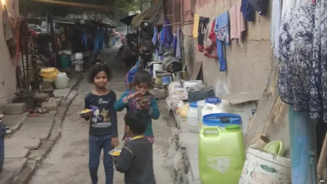 दिल्ली की एक झुग्गी-बस्ती