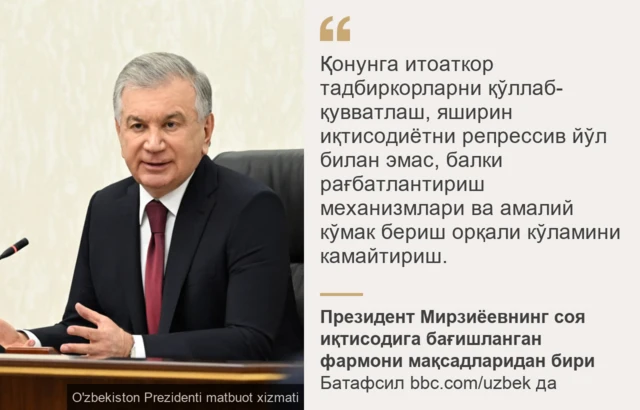 Президент Мирзиёев фармонидан кўчирма