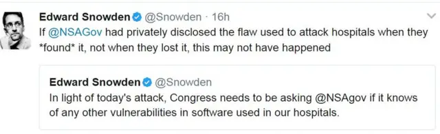 एडवक्ड स्नोडेन का ट्वीट