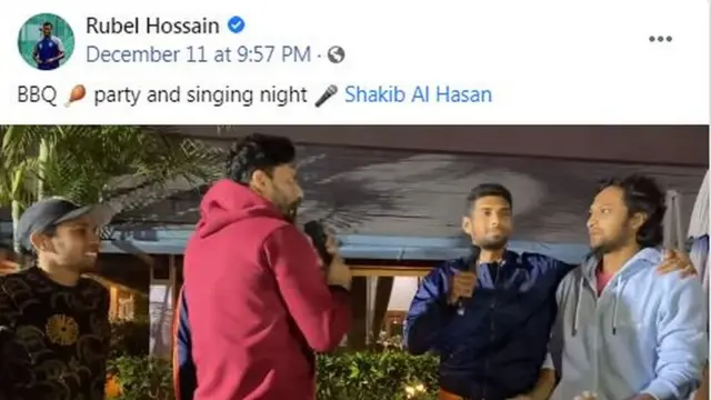 শুক্রবার রাতে ঢাকার একটি হোটেলে বাংলাদেশের ক্রিকেটাররা বঙ্গবন্ধু টি টোয়েন্টি কাপের একটি উদযাপন অনুষ্ঠান করেন