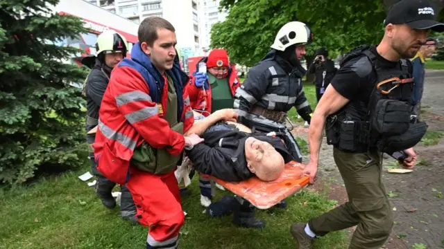 Пострадавший от обстрела 26 мая в Харькове