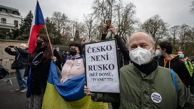 Чехиядагы Орусияга каршы демонстрациялар