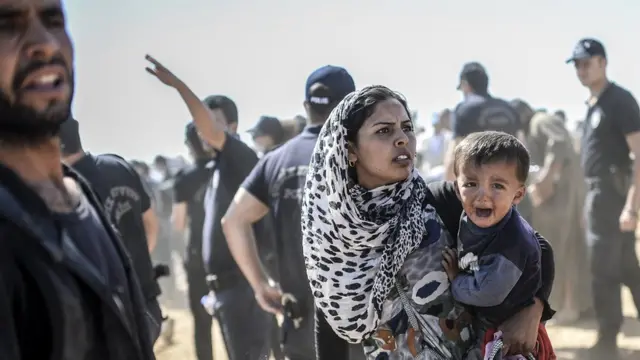 Refugiados sirios en Turquía.