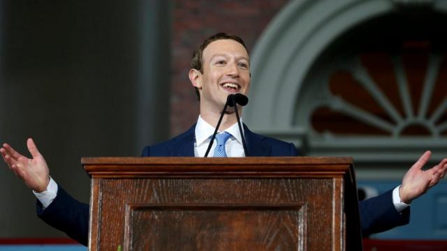 Mark Zuckerberg en un discurso