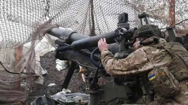 Український військовий на передовій