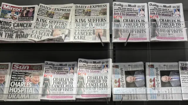英国出版的报纸头版画面