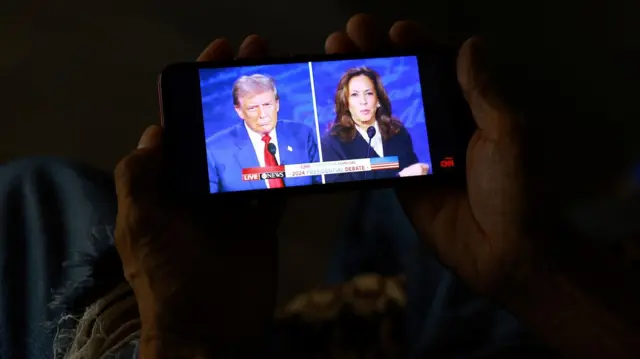 Trump e Kamala aparecemonline casino slotdebate na telaonline casino slotum celular