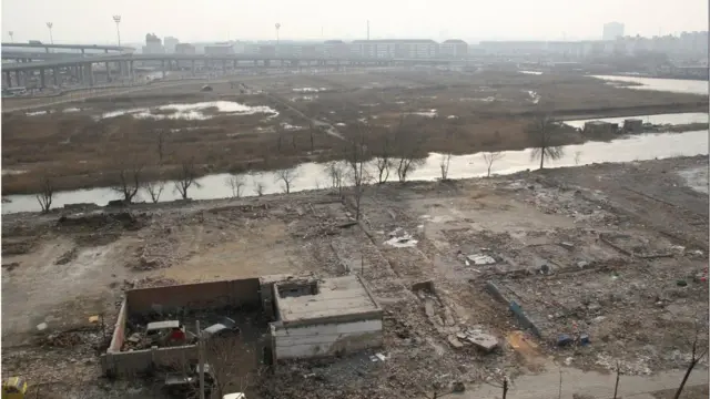 তিয়ানজিয়ান শহর, স্পঞ্জ সিটি তৈরি হওয়ার আগে।