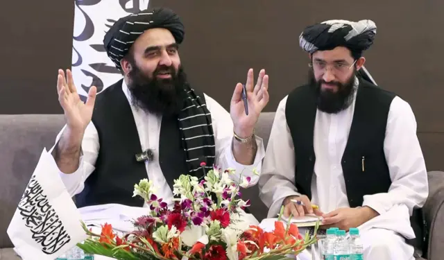 रविवार को तालिबान सरकार के विदेश मंत्री की नई दिल्ली में प्रेस कॉन्फ़्रेंस