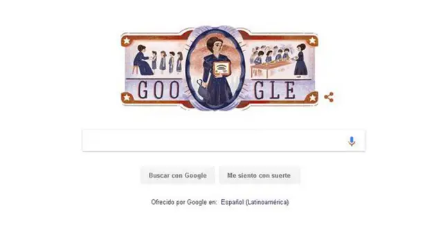 El "doodle" de Google dedicado a Eloísa Díaz