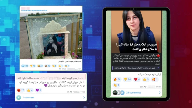 در این کانال‌ها علاوه بر محتوای جنسی و حیوان‌آزاری، پست‌هایی در حمایت از قتل‌های ناموسی و تخریب قبر‌های کشته‌های اعتراضات دیده می‌شود