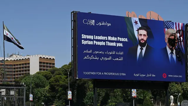 لافتات في دمشق تشكر الرئيس الأمريكي 