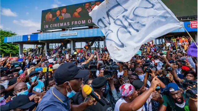 ENDSARS Protest wit Lagos State govnor Babajide Sanwo-Olu