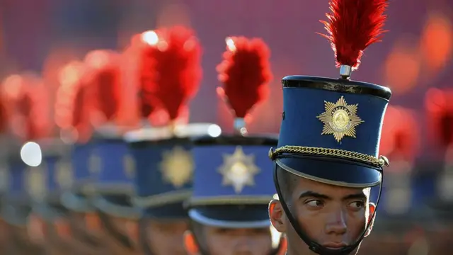 Cadetes de la academia militar Francisco Morazán.