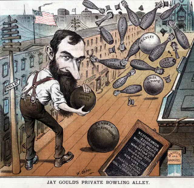 Una de las caricaturas más famosas de Jay Gould.