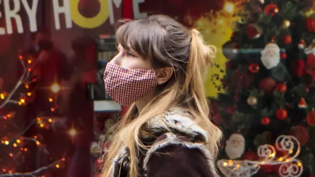 Woman in Leeds during lockdown