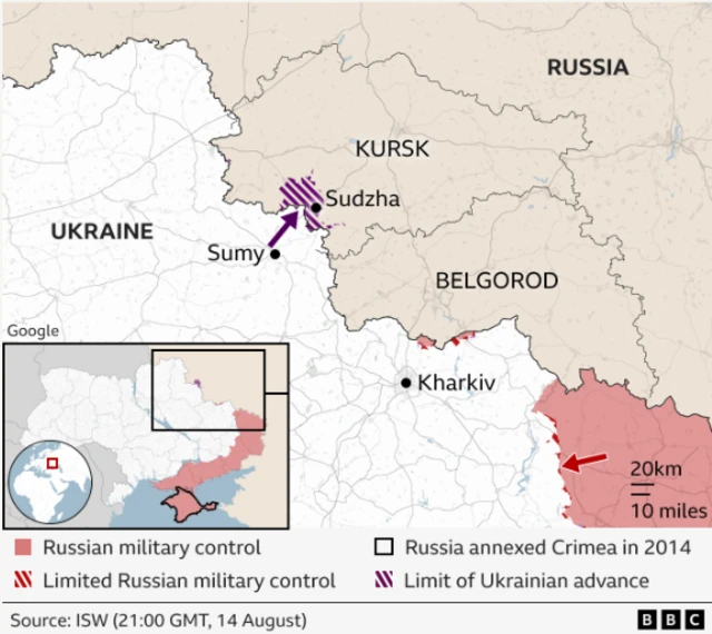 지난 14일자 우크라이나-러시아 국경 상황