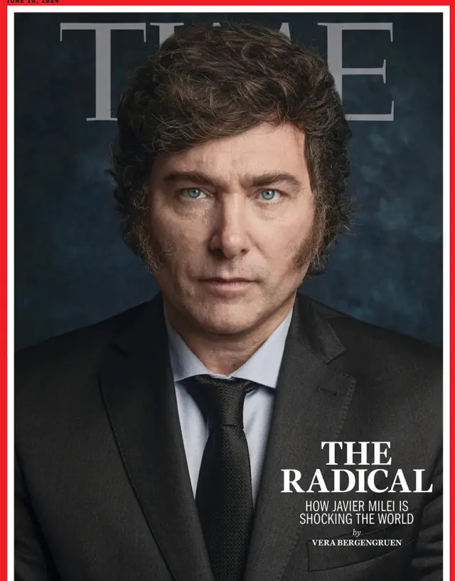 Milei en la portada de la revista Time, del 23 de mayo de 2024