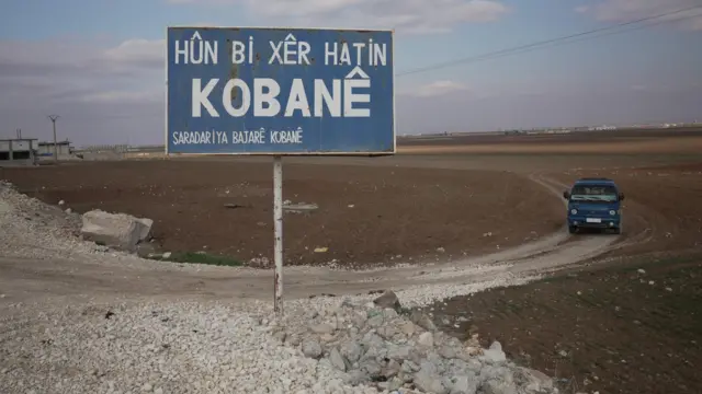 تابلوی به کوبانی خوش آمدید