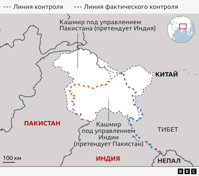 Карта Кашмира
