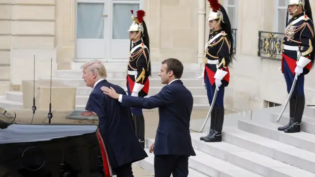 مکرون و ترامپ در پاریس