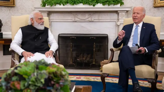 جو بائیڈن، نریندر مودی