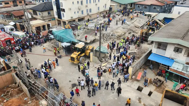 Àwòrán láti ilé alájà mẹ́ta tó dàwó ní Eko