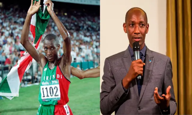 Venuste Niyongabo yatwaye umudari w'inzahabu mu nkino za Olempike zabereye i Atlanta mu 1996.