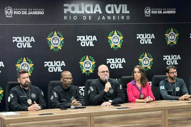 Coletiva de imprensa da Polícia Civil do Rio