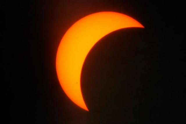 Eclipse solar total visto desde Hermosillo, México, el 8 de abril de 2024.