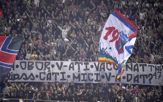 FCSB bans wave flags bearing the Steaua Bucharest symbol during a September meeting with Dinamo Bucharest