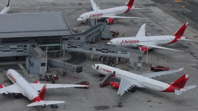 Aviones de Avianca.