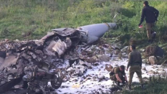 Avião de combate de Israel derrubado