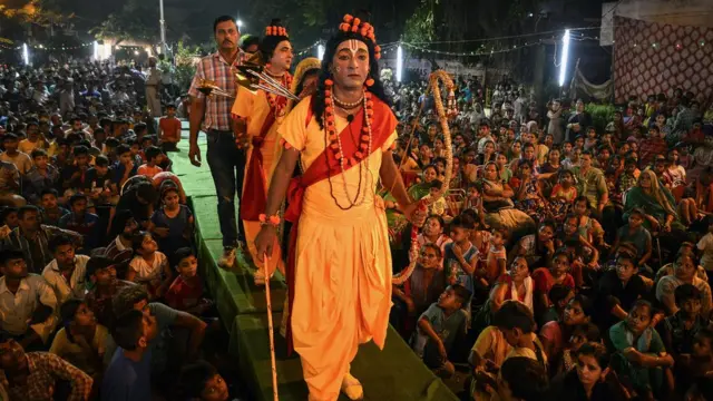 রামলীলা উৎসবের দৃশ্য।