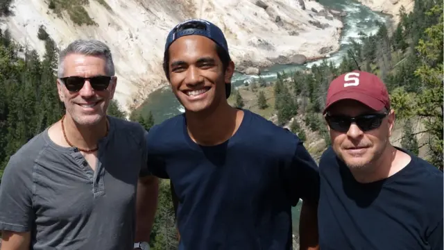 Danny, Kevin e Peter no Parque Nacional Yellowstone