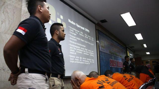 Cảnh sát Indonesia bắt giữ các nghi phạm vì tội buôn người