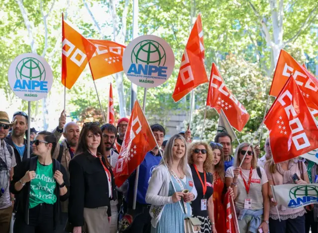 Manifestaçãoaposta acima de 3.5profissionais da áreaaposta acima de 3.5educação na Espanha 