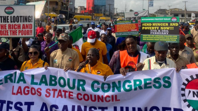 NLC dey protest ova di hardship for di kontri