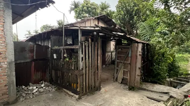 Ulfa dan kedua anaknya tinggal di rumah orang tuanya. 